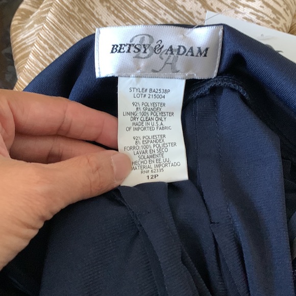 Betsey Adam Ruffle Blue Jersey Dress Coctail Party Sz 12 Medium. - Picture 10 of 10